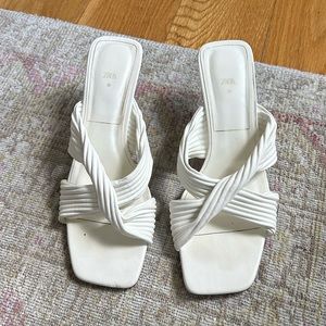 Zara White Heels